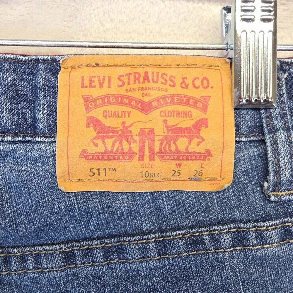 Levis 511 Jeans Boy 10R Straight Leg Slim Fit Elastic Waist Denim Stretch Grunge